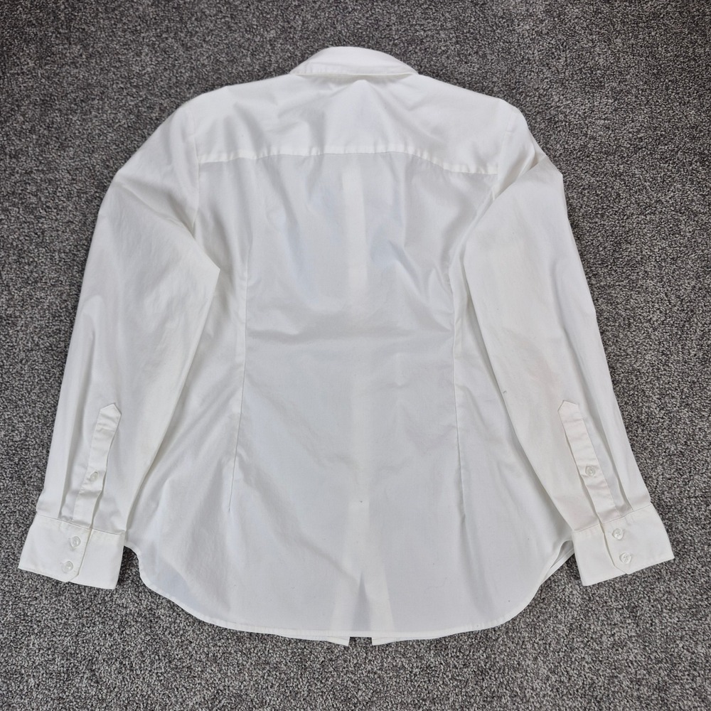 Spanx Button Down Shirt Womens XL White Long Sleeve Stretch Blouse Minimalist - Picture 2 of 8